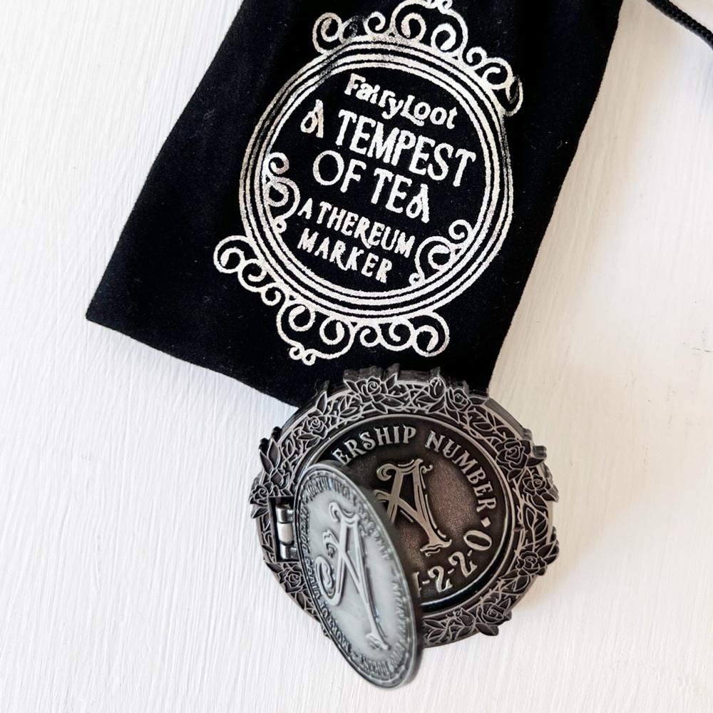 FairyLoot‎ Athereum Marker Silver Tempest of Tea Collectible Coin